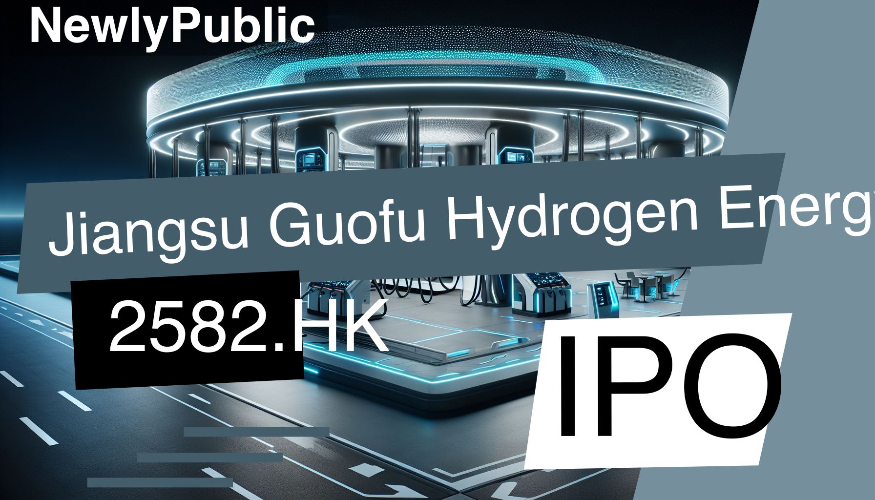 A futuristic hydrogen refueling station showcasing advanced storage and transportation equipment designed by Jiangsu Guofu Hydrogen Energy.
