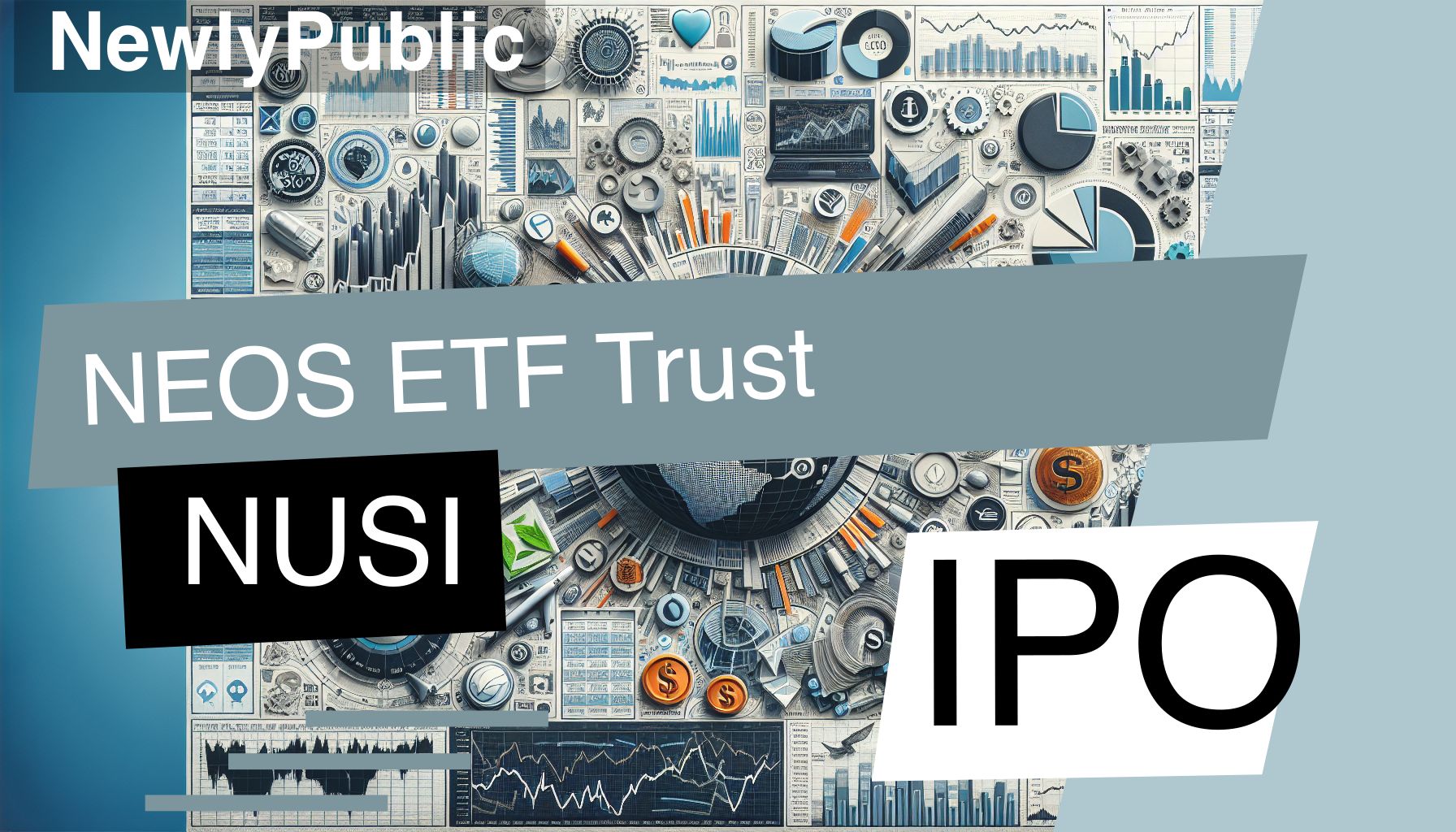 A collage depicting different financial graphs and investor portfolios, symbolizing diverse investment opportunities offered by NEOS ETF Trust.